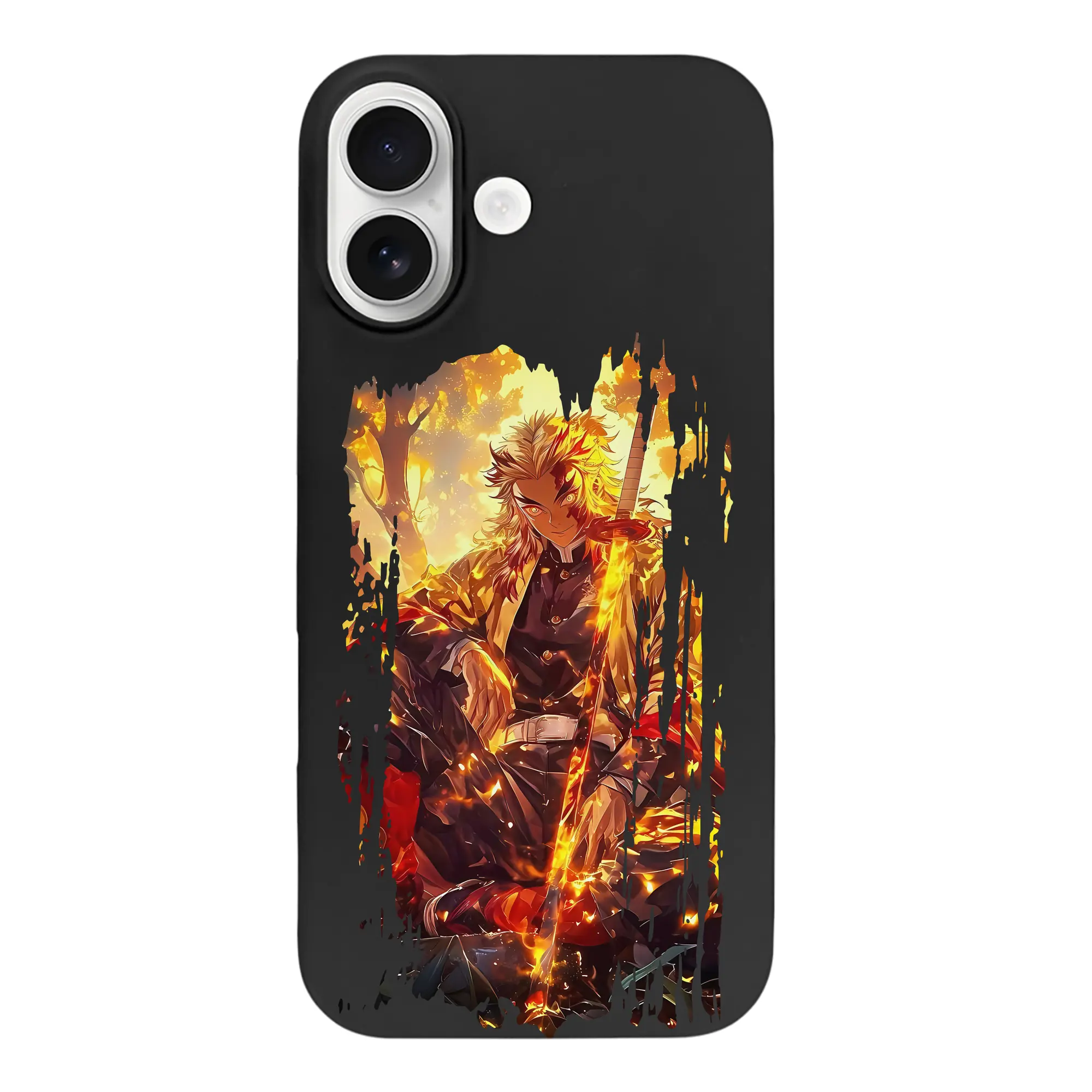 鬼滅の刃 グッズ,煉獄 杏寿郎 - iPhone 17 シリーズ シリコンケース 薄型 耐衝撃 指紋防止 ソフトタッチカバー 精密フィット 傷防止 保護ケース iPhone 17/17 Air/17 Pro/17 Pro Max 対応